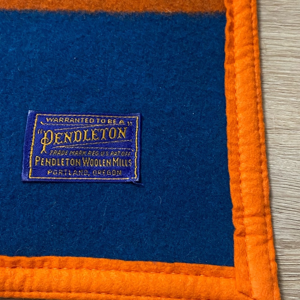 NIKE Vintage Blue Orange Authentic Pendleton Rare Blanket in Box - Picture 3 of 15